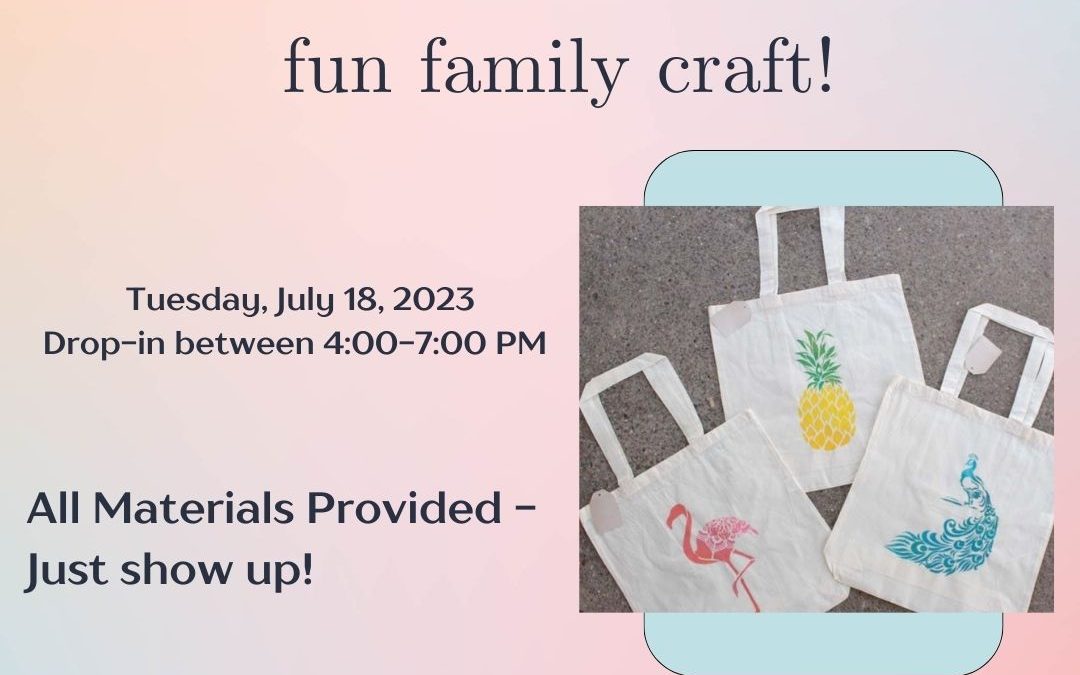 D.I.Y. Tote Bags – Family Drop-in